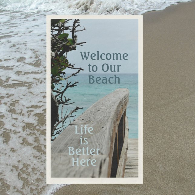 Willkommen in unserem Beach Life is Better Here Serviette (Von Creator hochgeladen)