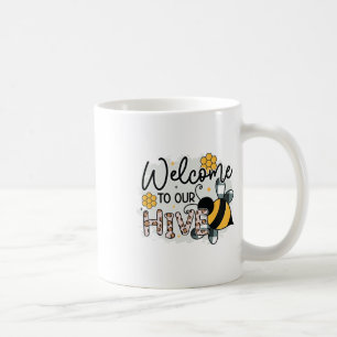 Willkommen in unserem Bienenstock-Garten-Blumen-Bl Kaffeetasse