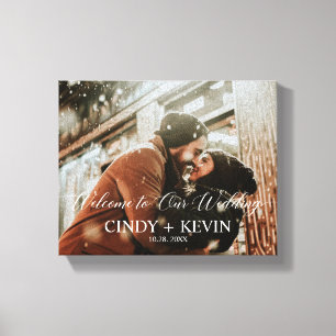 Willkommen in unserem Brautgarten für Hochzeiten Leinwanddruck