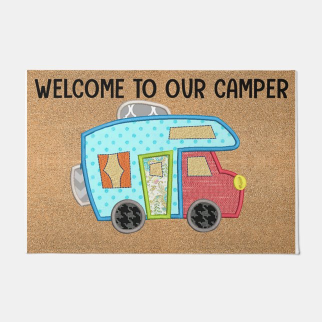 Willkommen in unserem Camper Doormat, Kinderzimmer Fußmatte (Vorderseite)