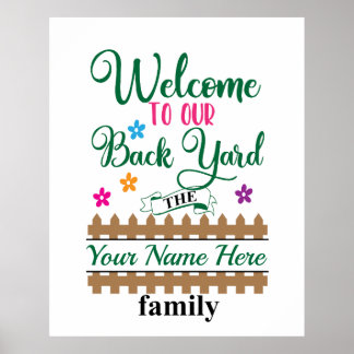 Willkommen in unserem Garten Poster
