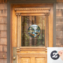 Willkommen in unserem Haus Fensteraufkleber
