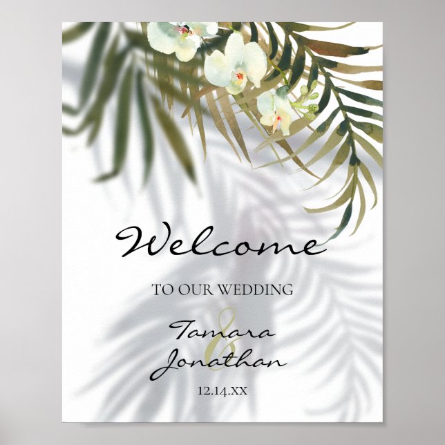 Willkommen in unserem Hochzeitspalmen Orchids Shad Poster (Vorne)