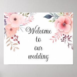 Willkommen in unserem Hochzeitsposter Poster