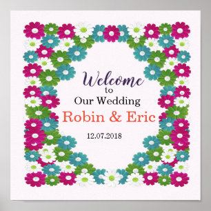 Willkommen in unserem Hochzeitsposter Poster