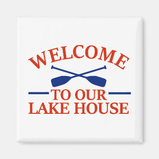 Willkommen in unserem Lake House Magnet