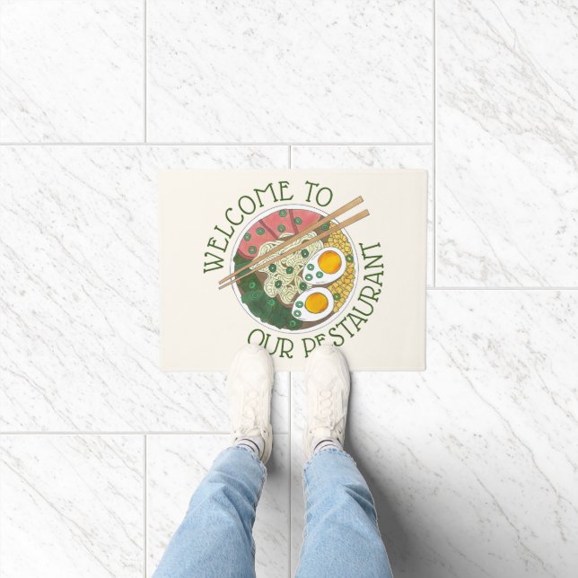 Willkommen in unserem Restaurant Ramen Noodles Jap Fußmatte (Indoor)