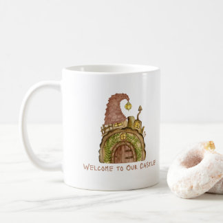 Willkommen in unserem Schloss auf einer  Kaffeetasse