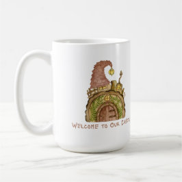 Willkommen in unserem Schloss mit einem Gnom-Haus  Kaffeetasse