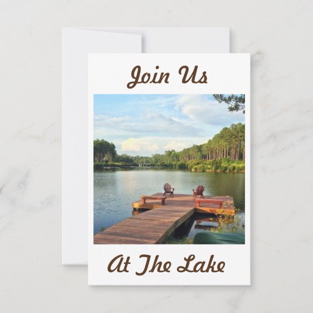 WILLKOMMEN "IN UNSEREM SEE HOUSE" HAUSHALTSPRÜCHE EINLADUNG (Vorderseite)