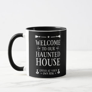 Willkommen in unserem Spuk Haus Tasse