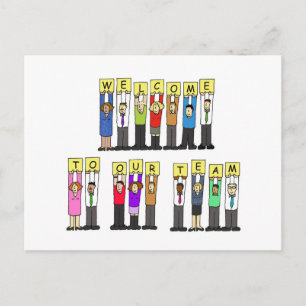 Willkommen in unserem Team Postkarte