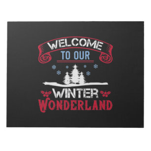 Willkommen in unserem Winterwunderland Notizblock