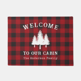 Willkommen in unserer Hütte Bäume Red Buffalo Kari Fußmatte