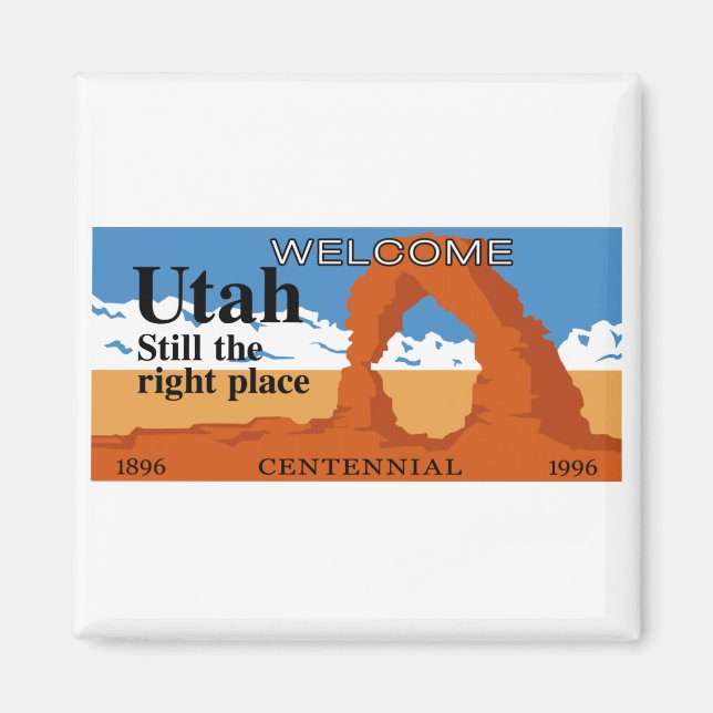 Willkommen in Utah - USA Magnet (Vorne)