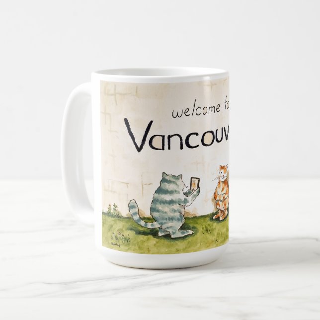 Willkommen in Vancouver WA Kaffeetasse (Vorderseite Links)