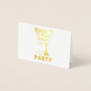 Willkommen in vier Party Folienkarte
