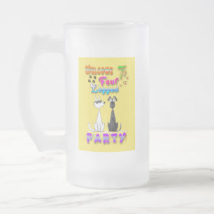 Willkommen in vier Party Mattglas Bierglas