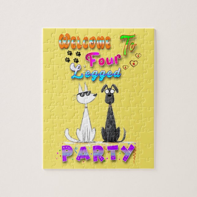 Willkommen in vier Party Puzzle (Vertikal)