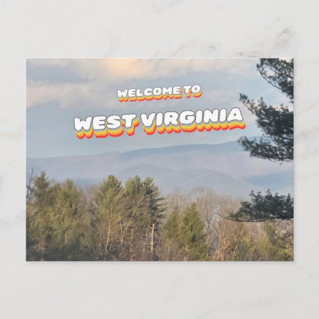 Willkommen in West Virginia Postkarte (Vorderseite)