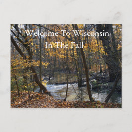 Willkommen in Wisconsin im Herbst Postkarte