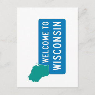 Willkommen in Wisconsin - USA Postkarte