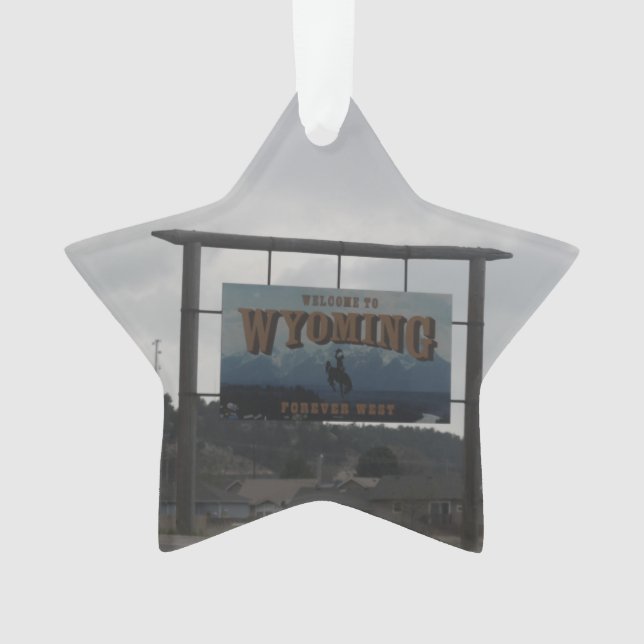 Willkommen in Wyoming Ornament (Vorderseite)