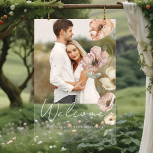 Willkommen Isländisch Watercolor Island Poppies Fo Acrylschild