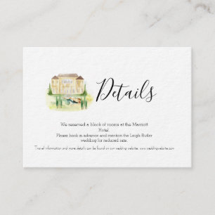 Willkommen Italien Villa Hochzeitsdetails Karte