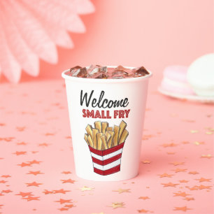 Willkommen Kleine Fry French Fries Feinschmecker B Pappbecher