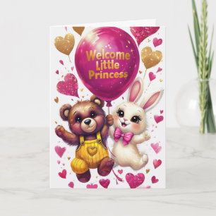 Willkommen kleine Prinzessin Karte