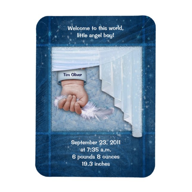 Willkommen kleiner Angel Boy Magnet (Vertikal)