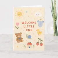 Willkommen, kleiner Schatz Baby Shower Karte