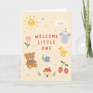 Willkommen, kleiner Schatz Baby Shower Karte
