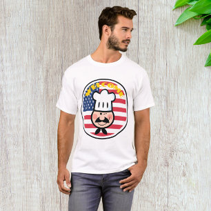 Willkommen Koch mit amerikanischer Flagge T-Shirt