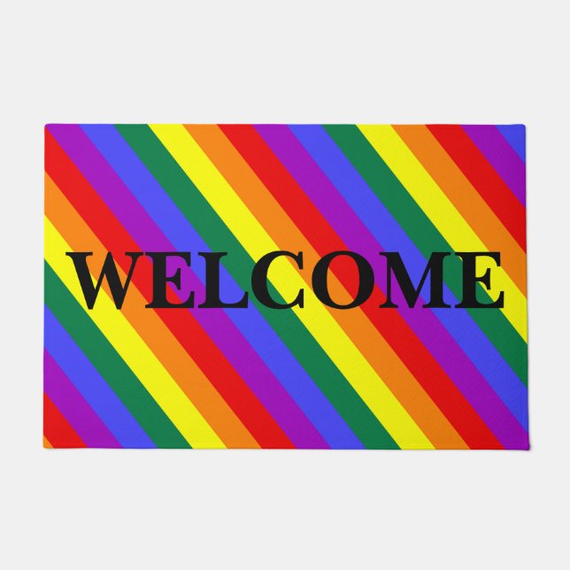 Willkommen LGBT Colors Doormat Fußmatte (Vorderseite)