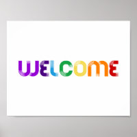 Willkommen LGBT-Regenbogenflagge