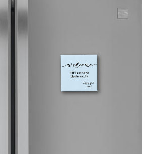 Willkommen Magnet Urlaub Vermietung WLAN-Kennwort