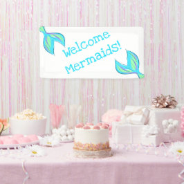 Willkommen Mermaids! Mermaid Party Banner