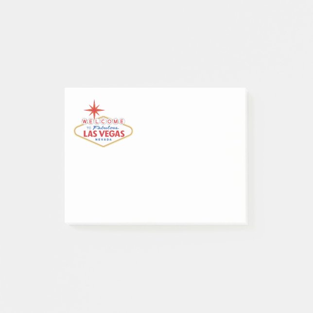 Willkommen nach fabelhaftes Las Vegas, Nevada Post-it Klebezettel (Vorderseite)