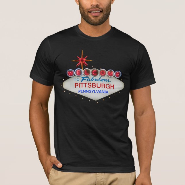 Willkommen nach fabelhaftes Las Vegas/Pittsburgh T-Shirt (Vorderseite)