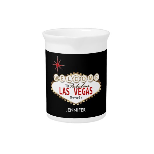 Willkommen nach Las Vegas - Rot und Gold Krug