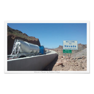 "Willkommen nach Nevada," Nevada-Staats-Zeichen Fotodruck