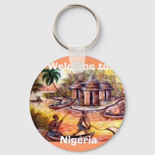 Willkommen nach Nigeria Schlüsselanhänger