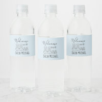 WILLKOMMEN Neue Anreise Baby Schuhe Dusche Blau