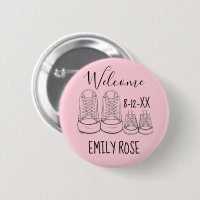 WILLKOMMEN Neue Anreise Kinderschuhe Dusche Pink G