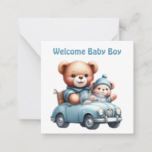 Willkommen Neue Baby Boy Card Mitteilungskarte