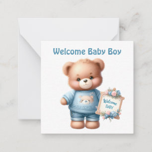 Willkommen Neue Baby Boy Card Mitteilungskarte
