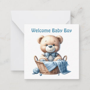 Willkommen Neue Baby Boy Card Mitteilungskarte