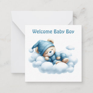 Willkommen Neue Baby Boy Card Mitteilungskarte